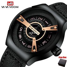 手錶 VA VA VOOM2771日月星辰大臉貓日歷夜光防水男錶運動商務百搭手錶 歷史價格詳細信息