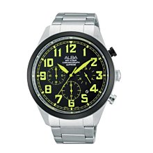 ALBA 雅柏 三眼計時石英手錶-43mm (AT3J86X1/VD53-X402SD) 歷史價格詳細信息