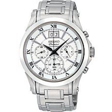 【SEIKO】精工 Premier 人動電能萬年曆時尚腕錶 SNP149J2@7D56-0AE0E 皮帶 黑 43mm 歷史價格詳細信息