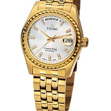 「官方授權」TITONI 梅花錶 女 空中霸王系列 典雅簡約皓石機械腕錶-29mm (23743S-581) 歷史價格詳細信息