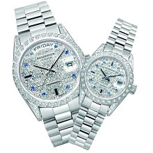 ROSDENTON 【RN勞斯丹頓 征服情海8808 中性三眼雙圓排鑲鑽陶瓷腕錶 】附保卡、大錶盒。旋轉式鑽框 日本機芯 歷史價格詳細信息