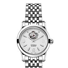 「官方授權」TITONI 梅花錶 女 空中霸王系列 典雅簡約皓石機械腕錶-29mm (23743S-581) 歷史價格詳細信息