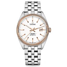 「官方授權」TITONI 梅花錶 女 空中霸王系列 典雅簡約皓石機械腕錶-29mm (23743S-581) 歷史價格詳細信息