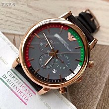 EMPORIO ARMANI 時尚典範紳士日期腕錶-銀X黑 歷史價格詳細信息