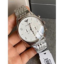 二手全新EMPORIO ARMANI 亞曼尼 三眼計時-時尚男錶-褐色x黑 ar6099 歷史價格詳細信息