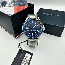 【Tommy Hilfiger】藍框 藍面 三眼日期顯示 紅色秒針 藍色不鏽鋼錶帶(1791789) 歷史價格詳細信息