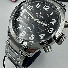 【Tommy Hilfiger】白鋼 黑面 三眼腕錶(1791143) 歷史價格詳細信息