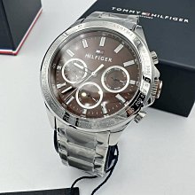 Tommy Hilfiger 黑鋼 x 黑色三眼 -黑色不鏽鋼腕錶 (1791347) 歷史價格詳細信息