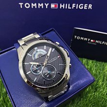 【Tommy Hilfiger】藍框 藍面 三眼日期顯示 紅色秒針 藍色不鏽鋼錶帶(1791789) 歷史價格詳細信息
