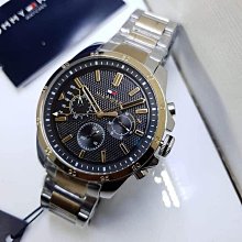 【Tommy Hilfiger】白鋼 黑面 三眼腕錶(1791143) 歷史價格詳細信息