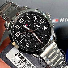 【Tommy Hilfiger】白鋼 黑面 三眼腕錶(1791143) 歷史價格詳細信息