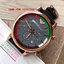 EMPORIO ARMANI 時尚典範紳士日期腕錶-銀X黑 歷史價格詳細信息