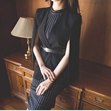 【Nina SHOP】韓國輕熟 設計感復古英倫風中長格紋雙面呢斗篷大衣 歷史價格詳細信息