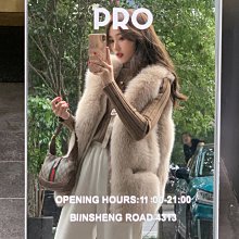 ◎緹蕾雅◎高級訂製設計款韓版寬鬆超大真狐狸毛領雙面羊毛大衣送腰帶實拍/洋裝加絨口罩正韓羽絨針織外套禮服毛帽保護貼/現+預 歷史價格詳細信息