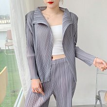 美糖樂#(預購)BP-615三宅風摺皺褶衣假兩件排扣繫帶綁帶風衣外套/3色 歷史價格詳細信息