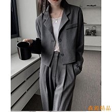瑤瑤小鋪.西裝外套 西服  韓版小西裝外套女小個子休閑綠色小西服短款上衣春季柚果茶小金扣點睛短版外套 外西 長袖外套 歷史價格詳細信息