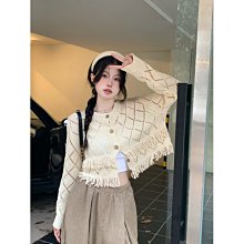 韓系溫柔軟糯麻花短款毛衣女2024秋季新款糖果色圓領針織開衫外套 歷史價格詳細信息