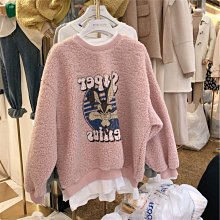 下殺-加絨加厚衛衣女2022秋冬季新款羊羔絨毛寬松大碼連帽拉鏈開衫 歷史價格詳細信息