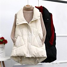 羽絨棉馬甲女外搭韓版款式2022新款秋冬馬夾加厚短款背心坎肩外套-時尚女裝 歷史價格詳細信息