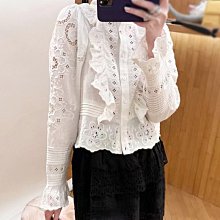 現貨-木耳邊刺繡高腰白色半身裙女夏季新款歐美法式時尚氣質4Y簡約 歷史價格詳細信息