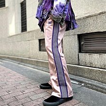 【全新特價】Needles 海藍色蝴蝶刺繡日系復古21s織帶休閑寬松直筒運動褲 歷史價格詳細信息