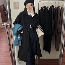 赫本風黑色呢子大衣女裝秋冬2023年韓版小個子加厚中長款毛呢外套_佳美優品 歷史價格詳細信息