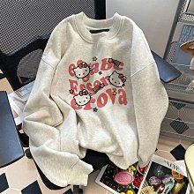 圓領衛衣女2023新款爆款加絨加厚oversize美式黑色小雛菊秋冬上衣_佳美優品 歷史價格詳細信息
