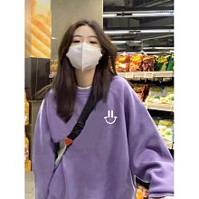 2023新款秋冬季圓領大學T女刷毛潮韓版炸街寬鬆學生上衣外套壬辰服飾 歷史價格詳細信息