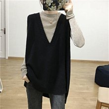 v領針織馬甲女套頭春秋新款毛線背心正韓寬鬆百搭毛衣坎肩學院風 全館免運超夯 正品 活動 優惠 歷史價格詳細信息