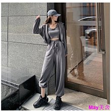 運動休閒套裝女春秋冬季2023新款時尚港風工裝衛衣學生兩件套 歷史價格詳細信息