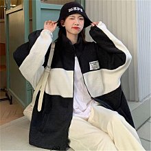 2023秋冬新款羊羔絨加絨加厚連帽衛衣男外套寬松套頭保暖印花上衣 歷史價格詳細信息