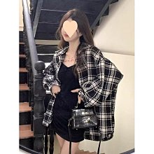 格子襯衫女長款外套潮春夏新款寬松磨毛格子加絨加厚外套-格林賣場 歷史價格詳細信息