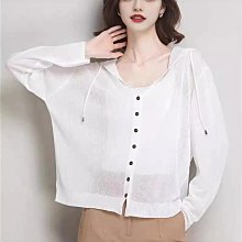 冰絲針織衫女寬松薄款別致設計感露背長袖上衣夏女防曬罩衫外搭潮 歷史價格詳細信息