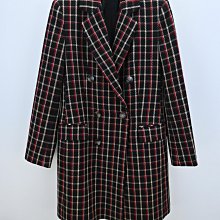 【 黃*玲 秋冬 p18 】 黑白格紋修身外套 歷史價格詳細信息