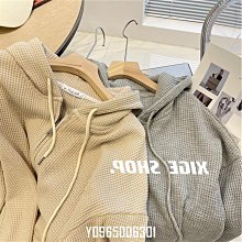 新品 華夫格連帽衫男 M3XL三色可選連帽T ins潮流帽T 秋季chic港風開衫外套 男生寬鬆百搭休閒夾克 男生衣著~ 歷史價格詳細信息