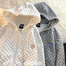 新品 華夫格連帽衫男 M3XL三色可選連帽T ins潮流帽T 秋季chic港風開衫外套 男生寬鬆百搭休閒夾克 男生衣著~ 歷史價格詳細信息