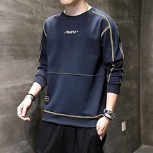 男士工裝圓領衛衣春秋新款潮牌大學T 男生長袖t恤 潮流寬鬆百搭上衣 長T男 大學T（LR432）【壹號站】 歷史價格詳細信息