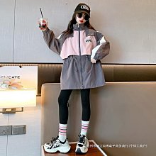 女童子2024新款中大童春秋洋氣時髦工裝兒童春季休閑寬松長 歷史價格詳細信息