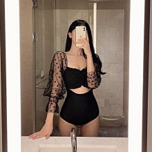 泳衣女性感連體仙女範韓國ins風遮肚顯瘦復古保守小胸聚攏泡溫泉 歷史價格詳細信息