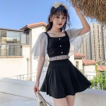 分體泳衣女夏2022年新款遮肚顯瘦平角大碼保守專業運動防曬遊泳裝 歷史價格詳細信息