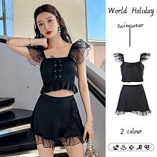 泳衣女夏2022年新款爆款遮肚顯瘦兩件式保守ins風仙長袖泡溫泉 歷史價格詳細信息