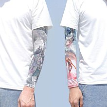 紋身袖套冰爽夏季防曬女男士護臂冰絲袖子手套薄款開車護肘網紅 歷史價格詳細信息