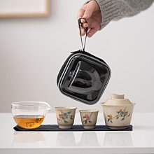 茶具套裝景德鎮汝窯快客杯一壺三杯車載戶外便攜式陶瓷旅行功夫茶具套裝訂 歷史價格詳細信息