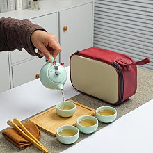 便攜旅行功夫茶具套裝戶外家用簡約茶具車載陶瓷茶壺整套茶盤茶杯 歷史價格詳細信息