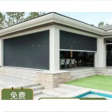 電動遮陽簾泳池雙軌電動天棚簾幼兒園戶外操場電動遮陽雨篷 歷史價格詳細信息