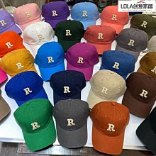 韓版R字母棒球帽子男女ins休閑潮百搭軟頂鴨舌帽情侶顯臉小遮陽帽 歷史價格詳細信息