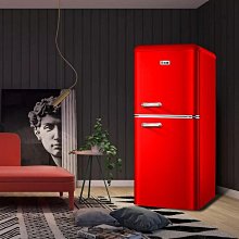 冰箱志高1737復古網紅電冰箱彩色美式家用小型雙開門冷藏冷凍宿舍租房冰櫃 歷史價格詳細信息