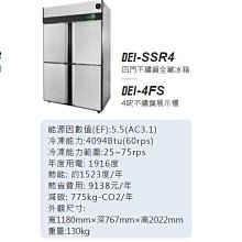 得意 DEI-SSRF4 4呎 四門不鏽鋼半凍藏冰箱 882L 變頻 省電 節能 減碳 最佳環保 google五星好評再贈保固至兩年 歷史價格詳細信息