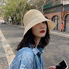 春夏漁夫帽女草編透氣大帽簷遮陽帽可摺疊防曬太陽帽日系簡約百搭 歷史價格詳細信息