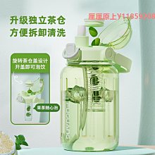 運動水壺 水杯 大容量 NRMEI超大容量2000ML水杯男防摔玻璃杯便攜茶水分離泡茶杯子 歷史價格詳細信息